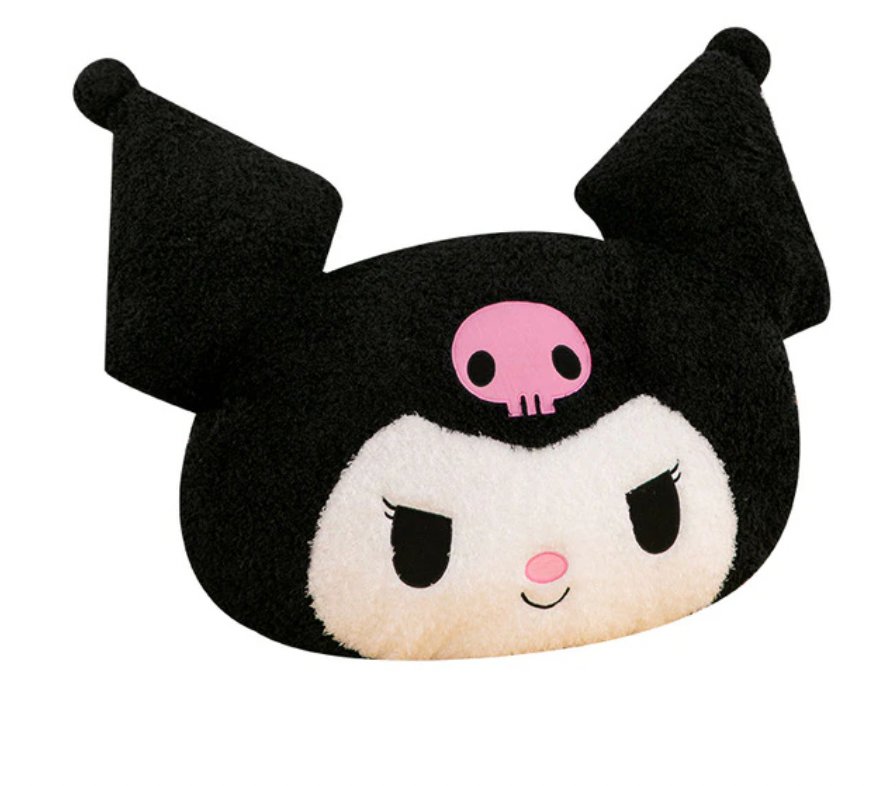 Kuromi Face Pillow (Mulitple Colors!)