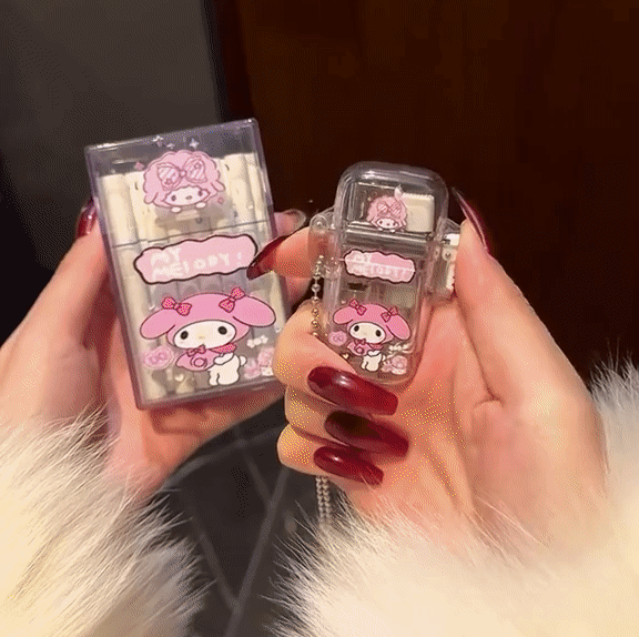 My Melody Case & LED Lighter (Set or Seperate options) - Set (Both Case & Lighter) | - Magicalverseshop