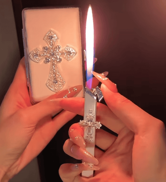Cross Gem Case + Lighter set - Magicalverseshop