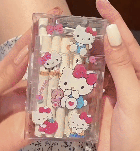 sanrio cigarette case with lighter hello kitty and Hello kitty LED case lighter is here!(LINK To ignite Helll kitty Cigarette Dispenser