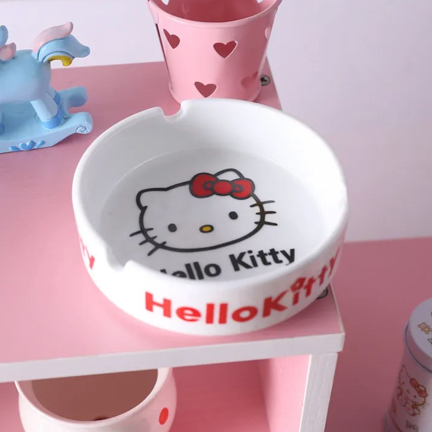 Hello Kitty White Ashtray - Magicalverseshop