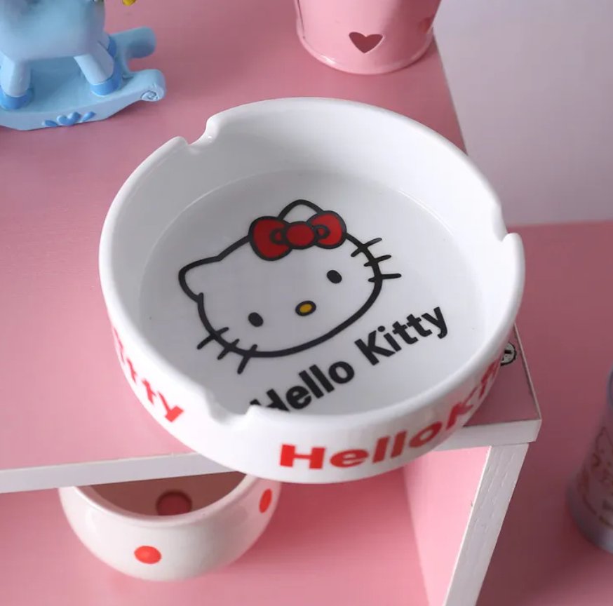 Hello Kitty White Ashtray - Magicalverseshop