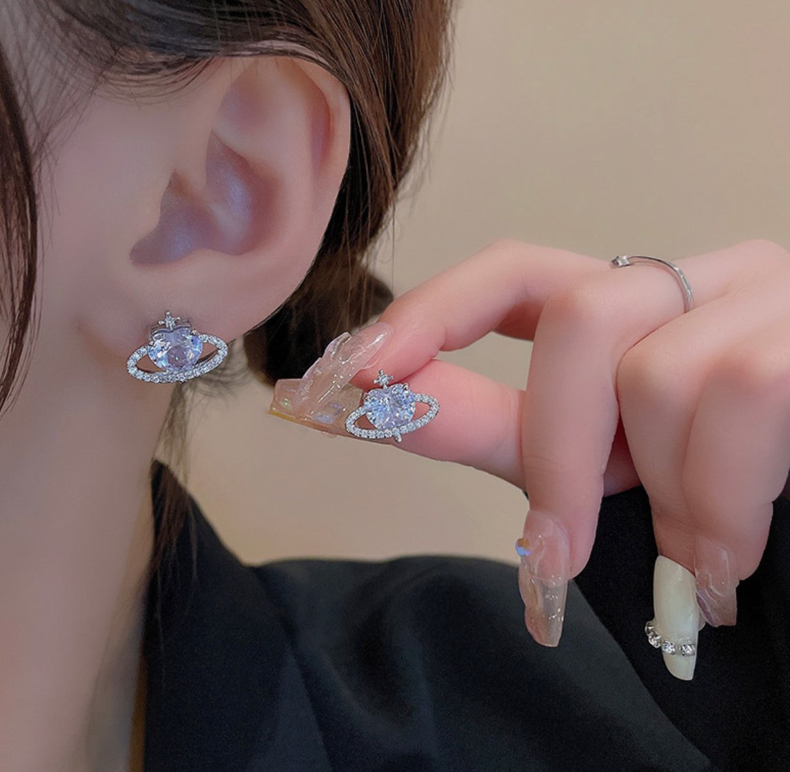 Korean Heart Stud Earrings - Magicalverseshop